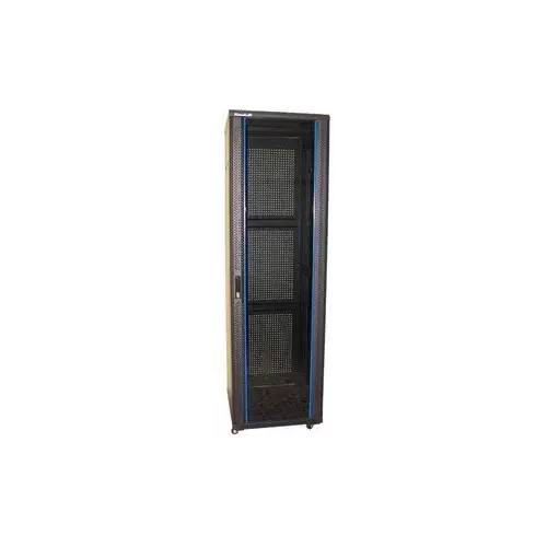 obrázek produktu XtendLan 47U/600x800 stojanový, černý, skleněné dveře, perforovaná záda