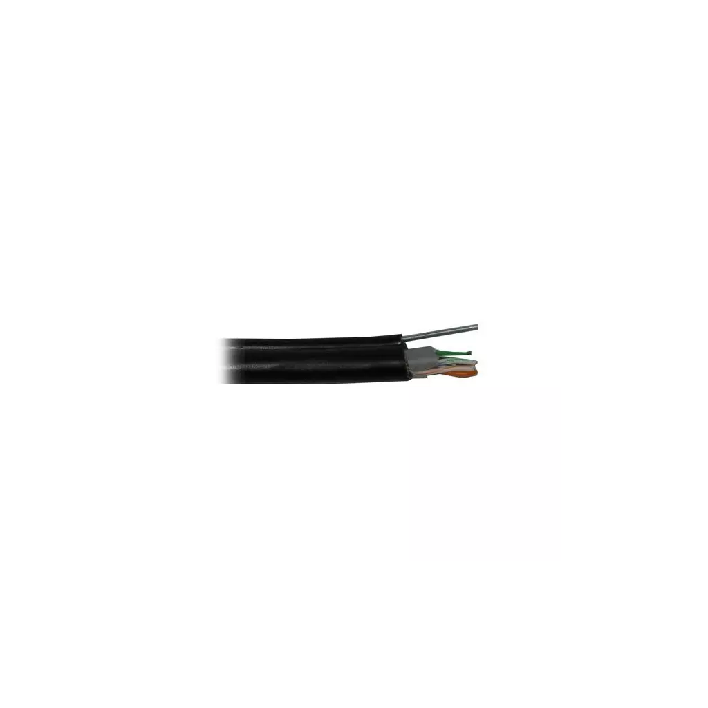 Obrázek produktu PLANET kabel FTP, drát, 4pár, Cat5e, PE+PVC venkovní dvouplášť, ocelové nosné lanko, Fca, metráž