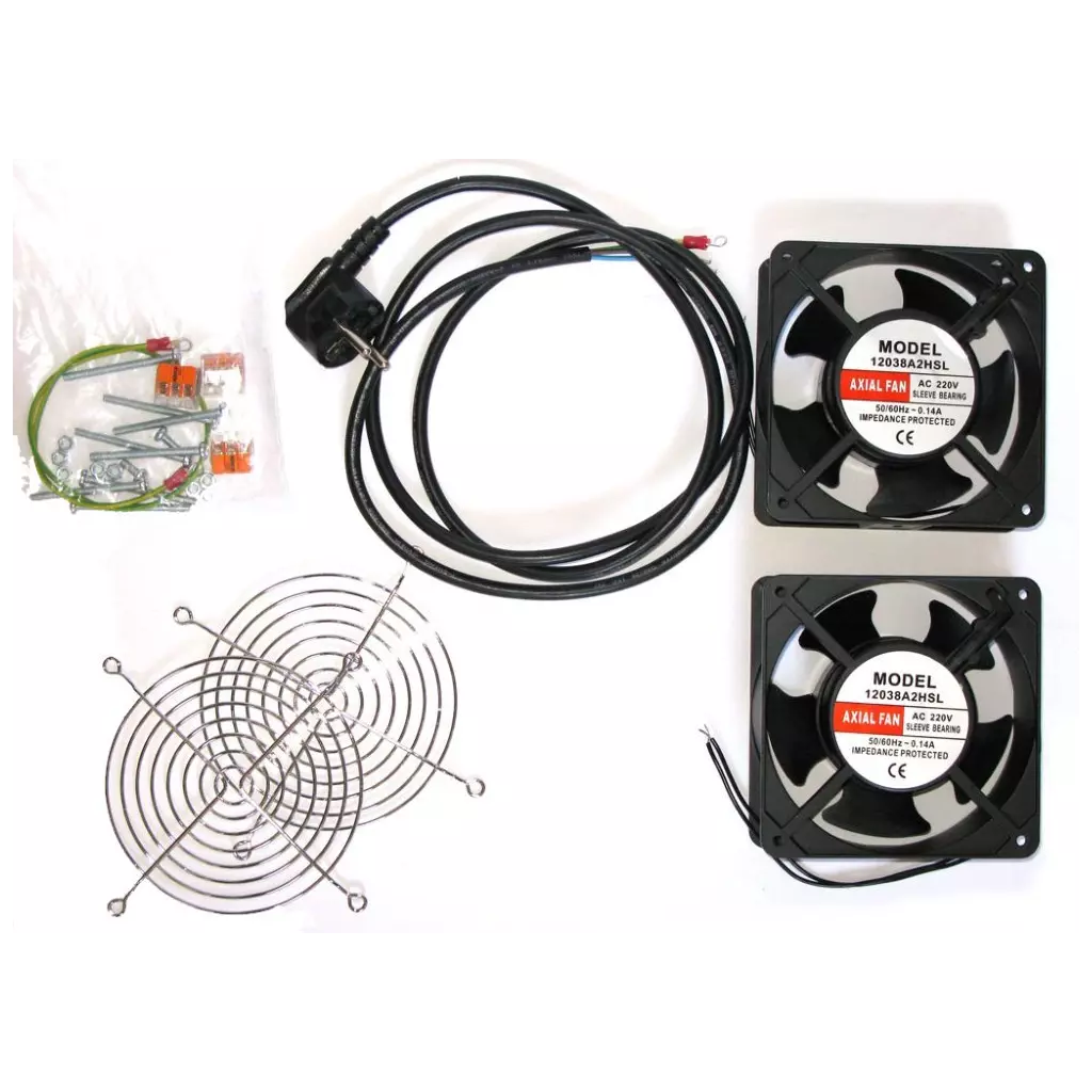 Obrázek produktu XtendLan Ventilace pro nástěnné rozvaděče, 2 ventilátory,napájecí kabel, spojovací materiál