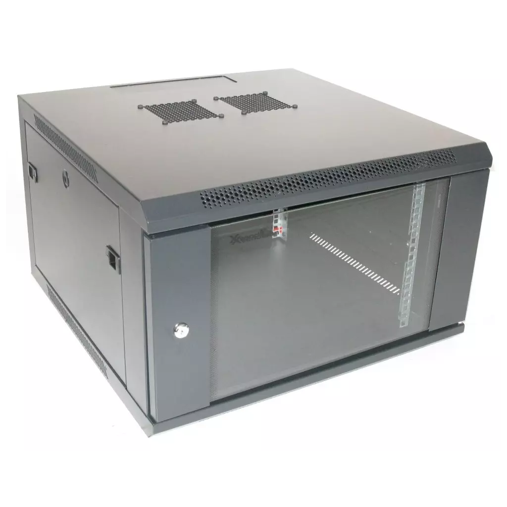 Obrázek produktu XtendLan 6U/600x600, na zeď, jednodílný, skleněné dveře