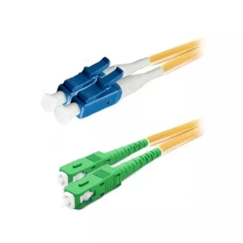 obrázek produktu XtendLan FO patch LC-SC/APC 10m 9/125 duplex, ultraflexibilní G.657.A1, LS0H, průměr 2mm, krátký vývod