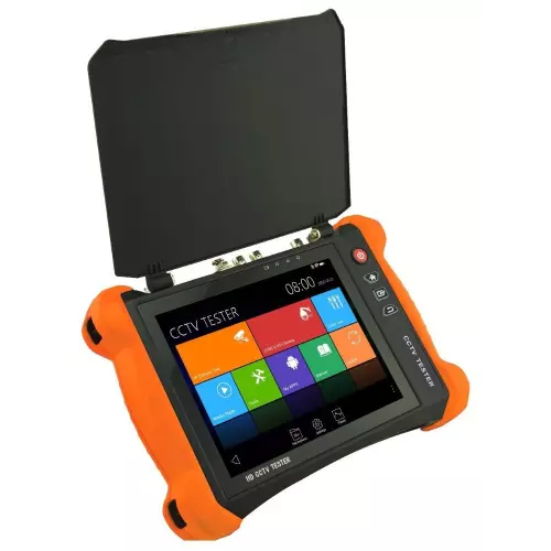 obrázek produktu XtendLan Ruční tester IP/HDMI/SDI/CVBS/AHD/CVI/TVI do 8Mpix, 8" TFT retina 2k, opto měřič, TDR, 12V/3A+PoE out