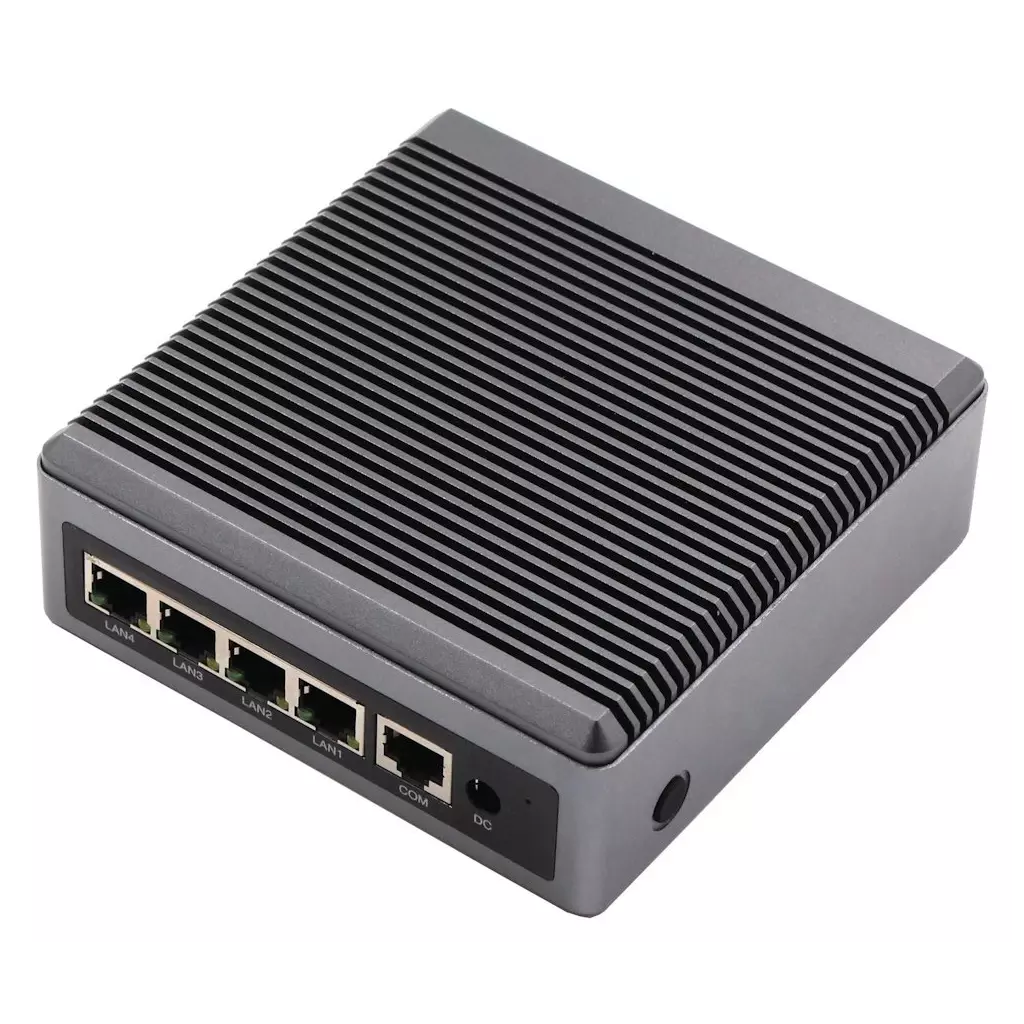 Obrázek produktu XtendLan MiniPC, Celeron J6412, SO-DIMM, 2x HDMI, 4x LAN, 4x USB 2.0/3.2, 1x COM, TDP 10W, fanless