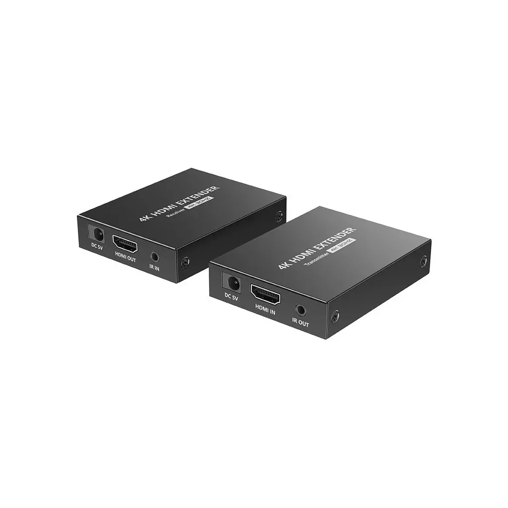 Obrázek produktu XtendLan CAT6 HDMI extender, vysílač+přijímač, 40m 4k/2k/1080p po jednom CAT6 kabelu, POC, přenos IR
