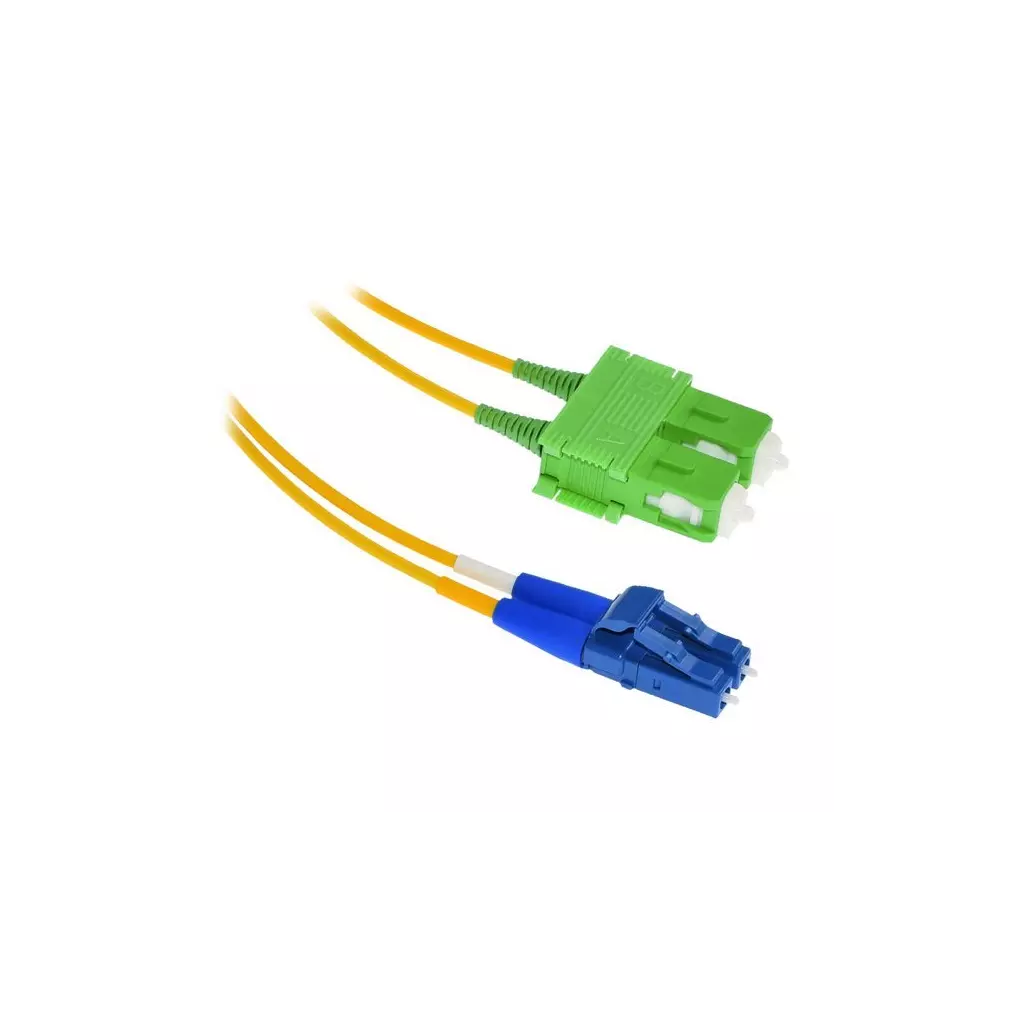 Obrázek produktu XtendLan FO patch LC-SC/APC 0.5m 9/125, duplex, ultraflexibilní G.657.A1, LS0H, průměr 2mm, krátký vývod