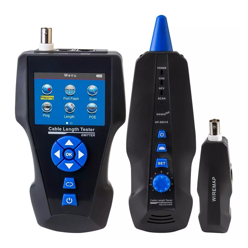 Obrázek produktu XtendLan Tester kabelů s LCD, Cat5, Cat6, Cat7, UTP/STP, BNC test PoE, Ping, hledačka/sonda