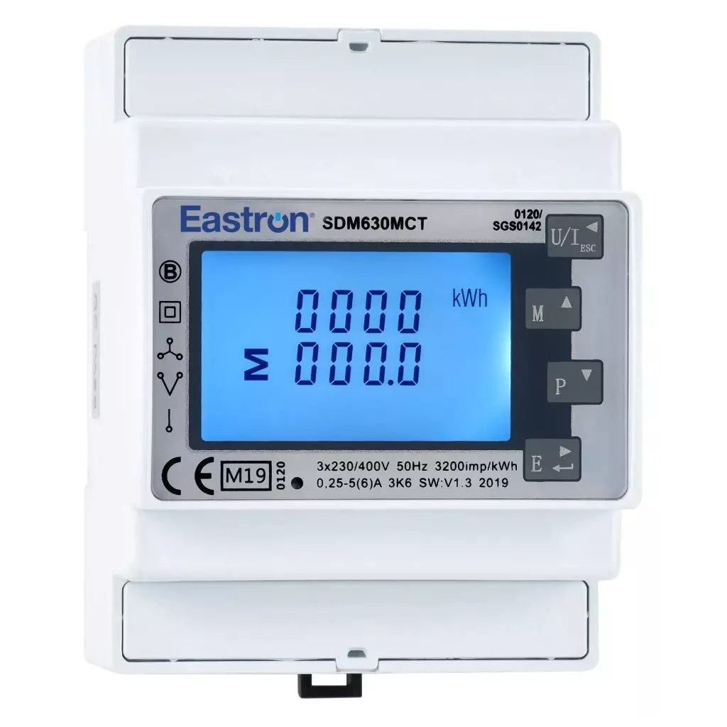 Obrázek produktu Eastron SDM630MCT- 40mA elektroměr, jednofázový/třífázový