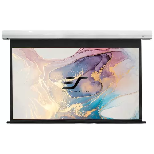 obrázek produktu ELITE SCREENS plátno elektrické motorové 84" (213,4cm)/ 16:9/ 104,6×185,9cm/ case bílý/ 12" drop/ MaxWhite FG