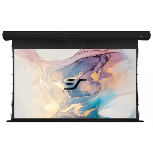 obrázek produktu ELITE SCREENS plátno elektrické motorové 135" (343cm)/ 16:9/ 168,1×299cm/ hliníkový case černý/ 24" drop/ MaxWhite FG