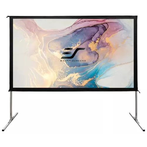 obrázek produktu ELITE SCREENS plátno mobilní outdoor stativ 100" (254cm)/ 16:9/ 124,5×221,5cm/ hliníkový rám/ gain 1.1/ CineWhite