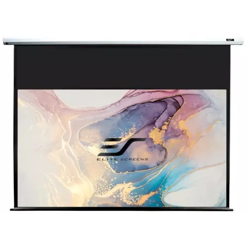 obrázek produktu ELITE SCREENS plátno elektrické motorové 100" (254cm)/ 16:9/ 124,5×221,5cm/ gain 1.1/ 24" drop/ case bílý