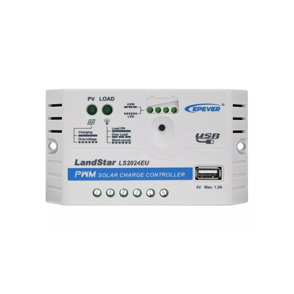 Obrázek produktu EPEVER LS2024EU solární PWM regulátor 12/24V, 20A, vstup 30V/50V