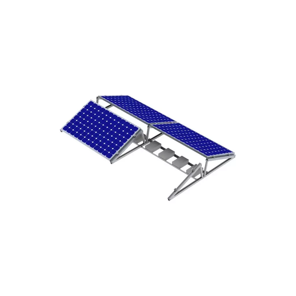Obrázek produktu Solarmi kompletní držák SC pro uchycení 8ks sol. panelů na plochou střechu, typ východ-západ, 35mm, 1134mm