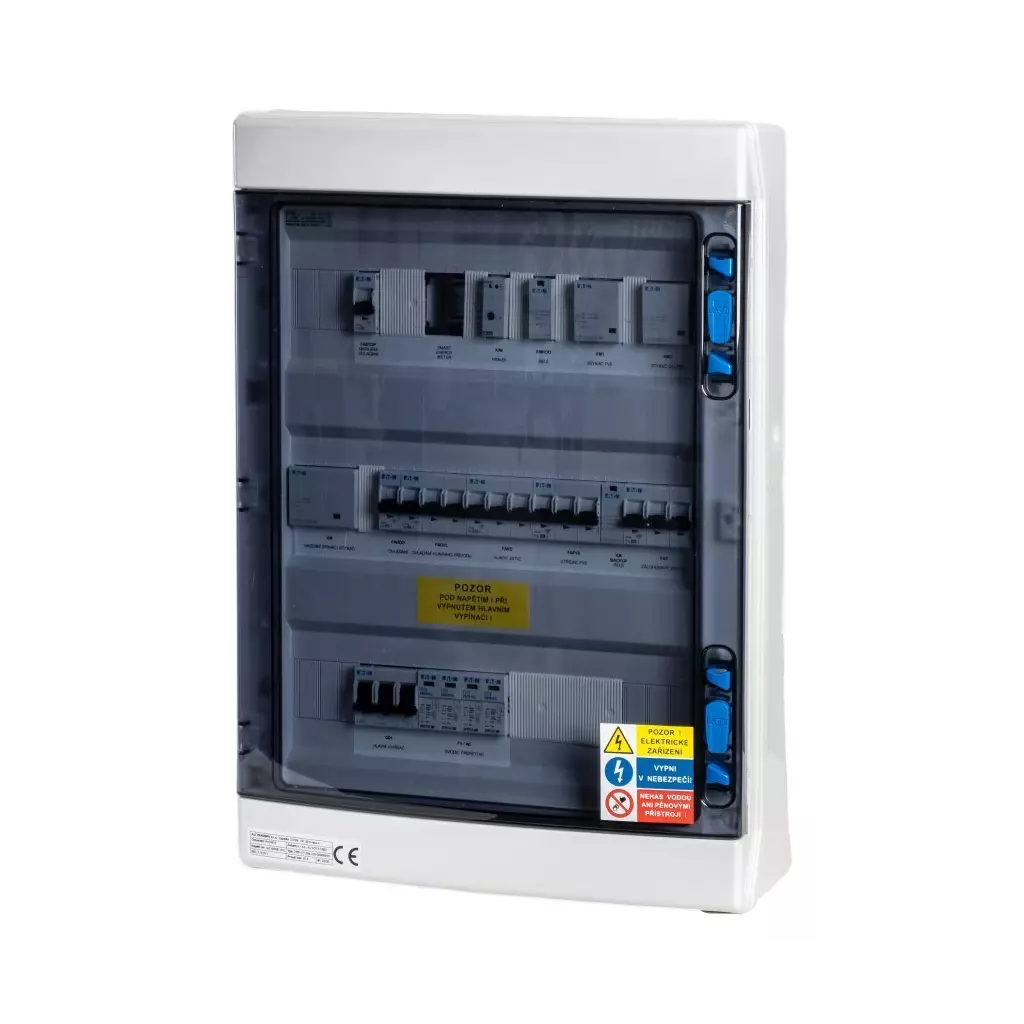 Obrázek produktu Solarmi AC40 osazený rozvaděč pro fotovoltaiku, jističe, chránič, 10kW 3f, plný automatický backup, 40A