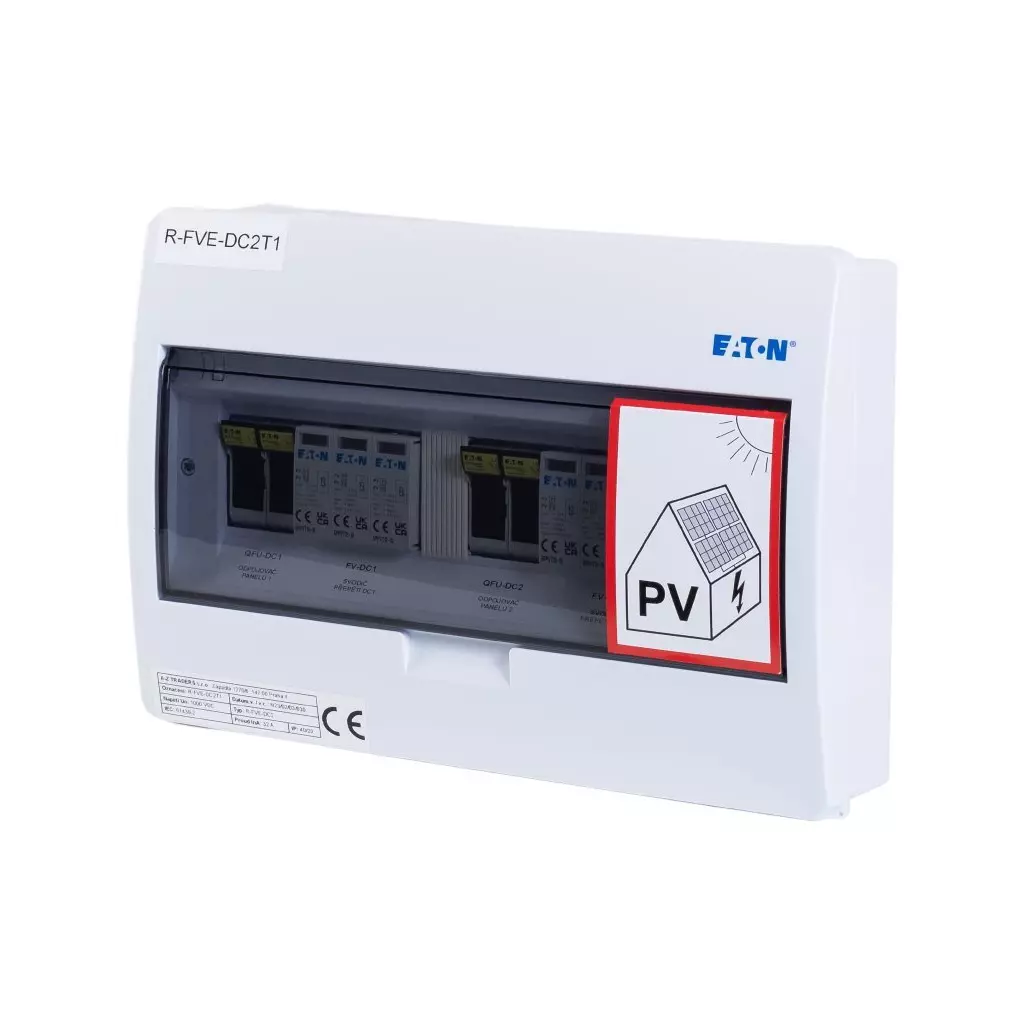 Obrázek produktu Solarmi DC23 osazený rozvaděč pro fotovoltaiku, 2x svodič, 2x odpojovač, pojistky, 1000V