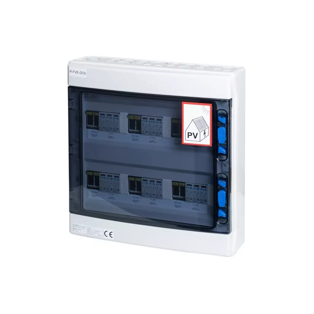Obrázek produktu Solarmi DC6 osazený rozvaděč pro fotovoltaiku, 6x svodič, 6x odpojovač, pojistky