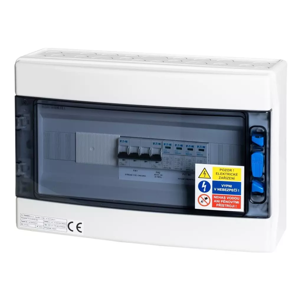 Obrázek produktu Solarmi AC40N0 osazený rozvaděč pro fotovoltaiku, jističe, chránič, N0, 3f, 40A