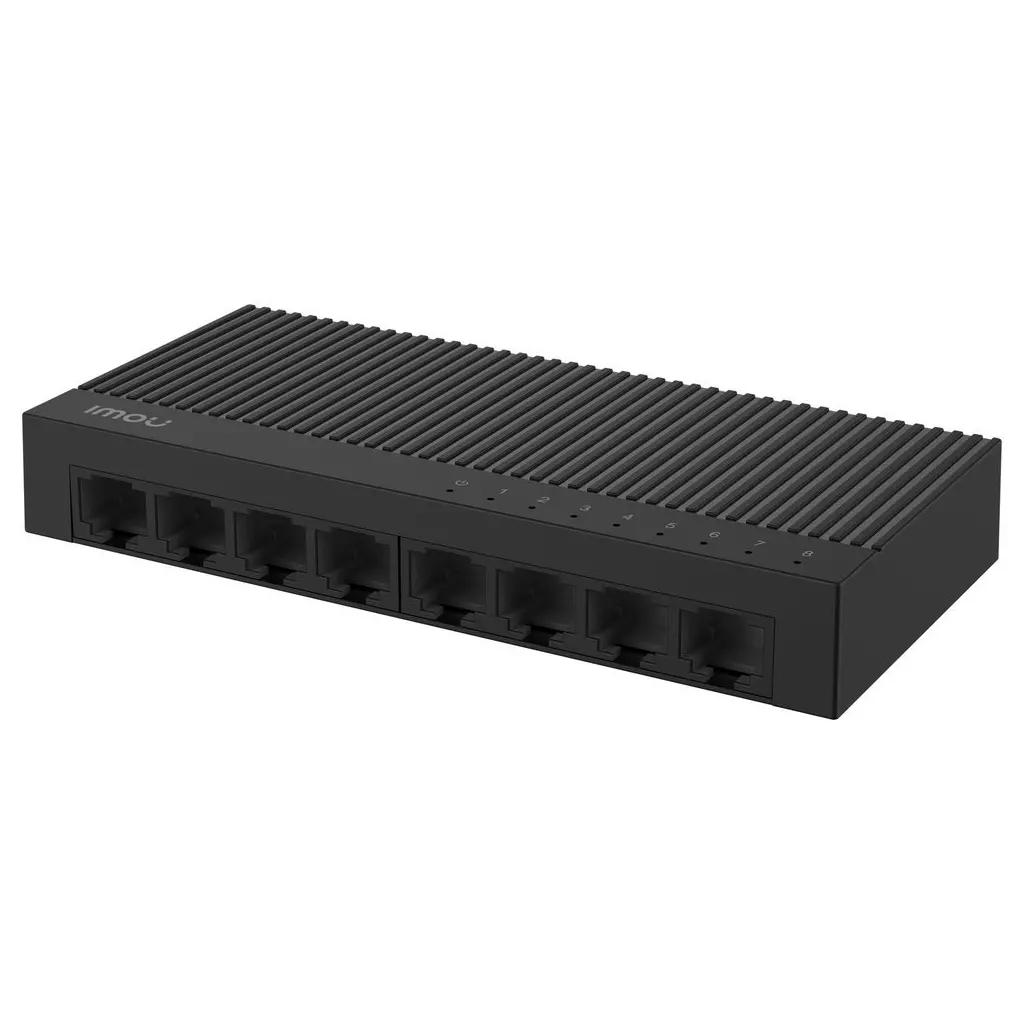 Obrázek produktu Imou switch SF108C-V2/ 8x port/ 10/100 Mbps RJ45 ports/ 1.6 Gbps/ napájení DC5V1A/ černý