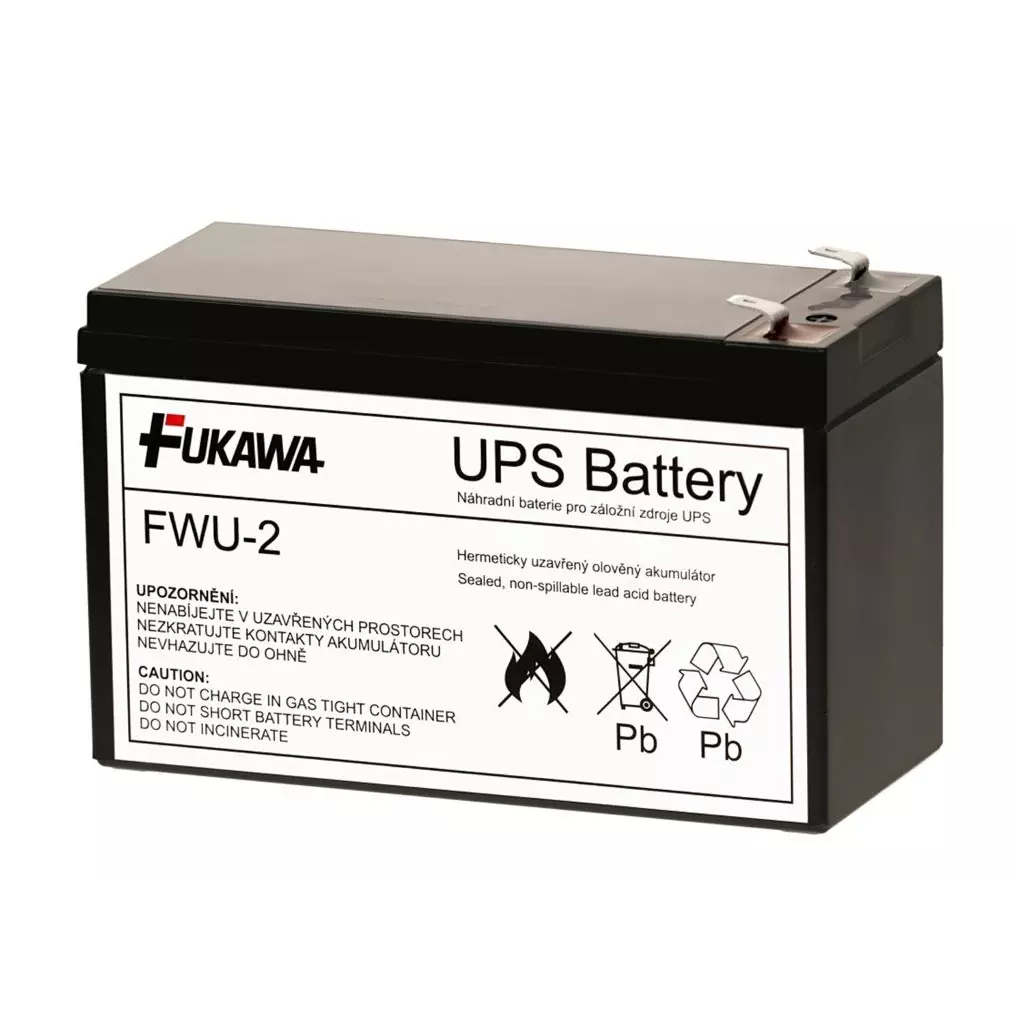 Obrázek produktu FUKAWA olověná baterie FWU2 do UPS APC/ náhradní baterie za RBC2/ 12V/ 7,2Ah/ životnost 5 let