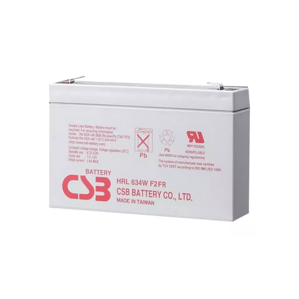 Obrázek produktu CSB Pb záložní akumulátor VRLA AGM 6V/9Ah (HRL634W F2)