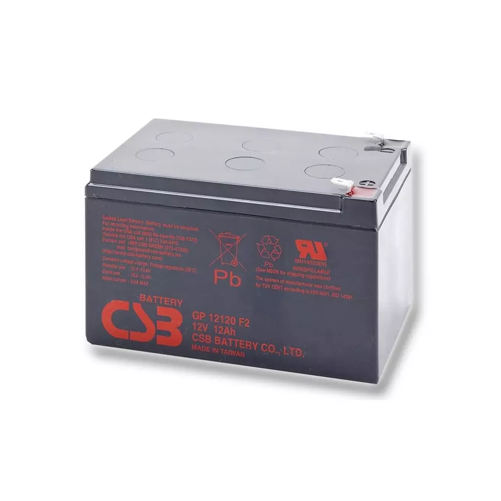 Obrázek produktu CSB Pb záložní akumulátor VRLA AGM 12V/12Ah (GP12120 F2)