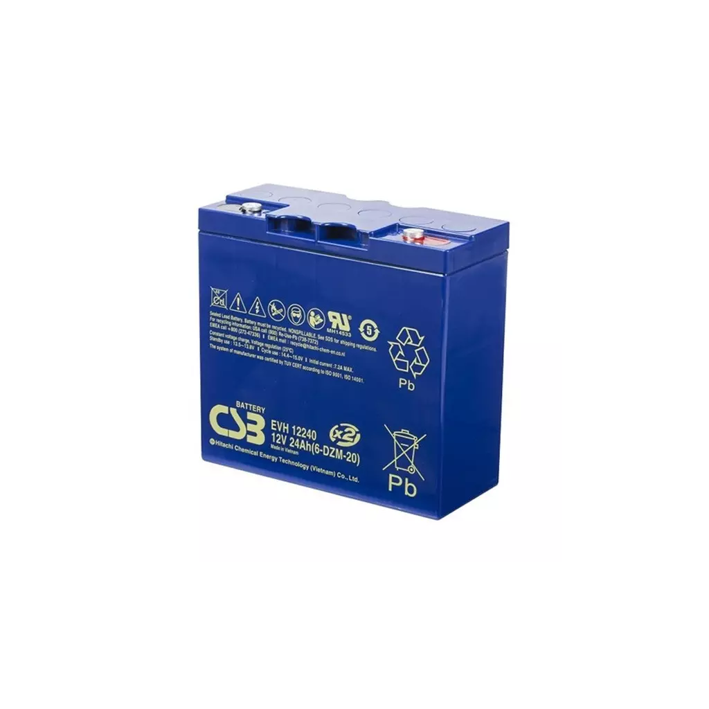 Obrázek produktu CSB Pb záložní akumulátor VRLA AGM 12V/24Ah 6-DZM-20 (EVH12240)