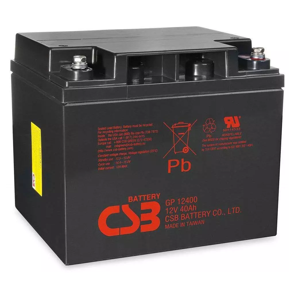 Obrázek produktu CSB Pb záložní akumulátor CSB GP12400, 12V, 40Ah