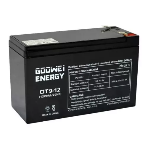 obrázek produktu GOOWEI ENERGY Pb záložní akumulátor VRLA AGM 12V/9Ah (OT9-12)