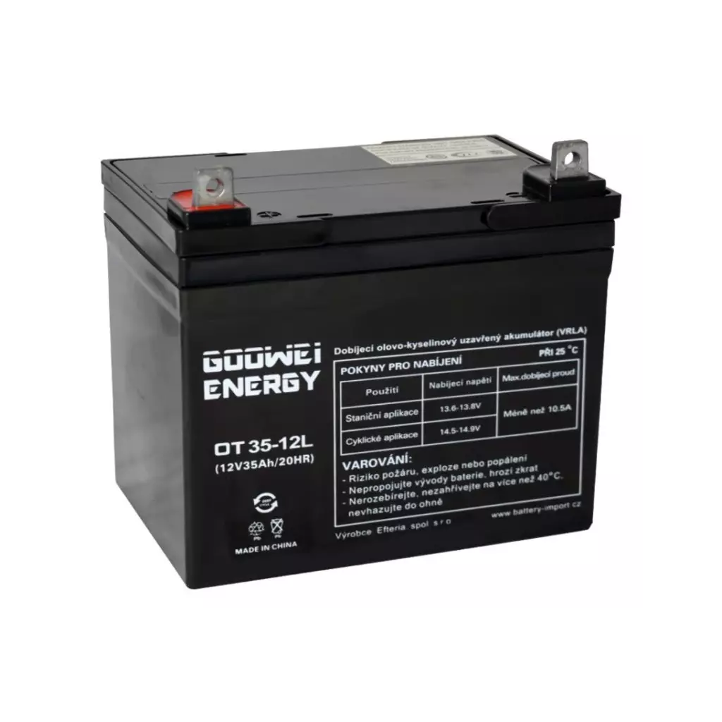 Obrázek produktu GOOWEI ENERGY Pb záložní akumulátor VRLA GEL 12V/35Ah (OTL35-12)