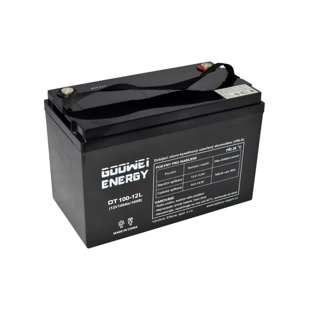 Obrázek produktu GOOWEI ENERGY Pb záložní akumulátor VRLA GEL 12V/100Ah (OTL100-12)