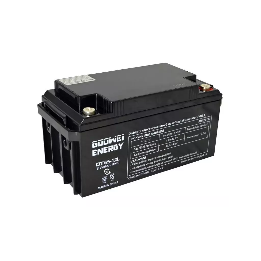 Obrázek produktu GOOWEI ENERGY Pb záložní akumulátor VRLA GEL 12V/65Ah (OTL65-12)