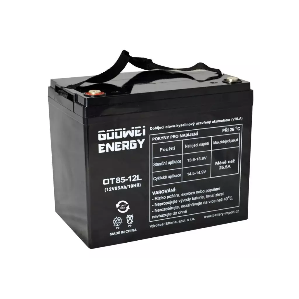 Obrázek produktu GOOWEI ENERGY Pb záložní akumulátor VRLA GEL 12V/85Ah (OTL85-12)