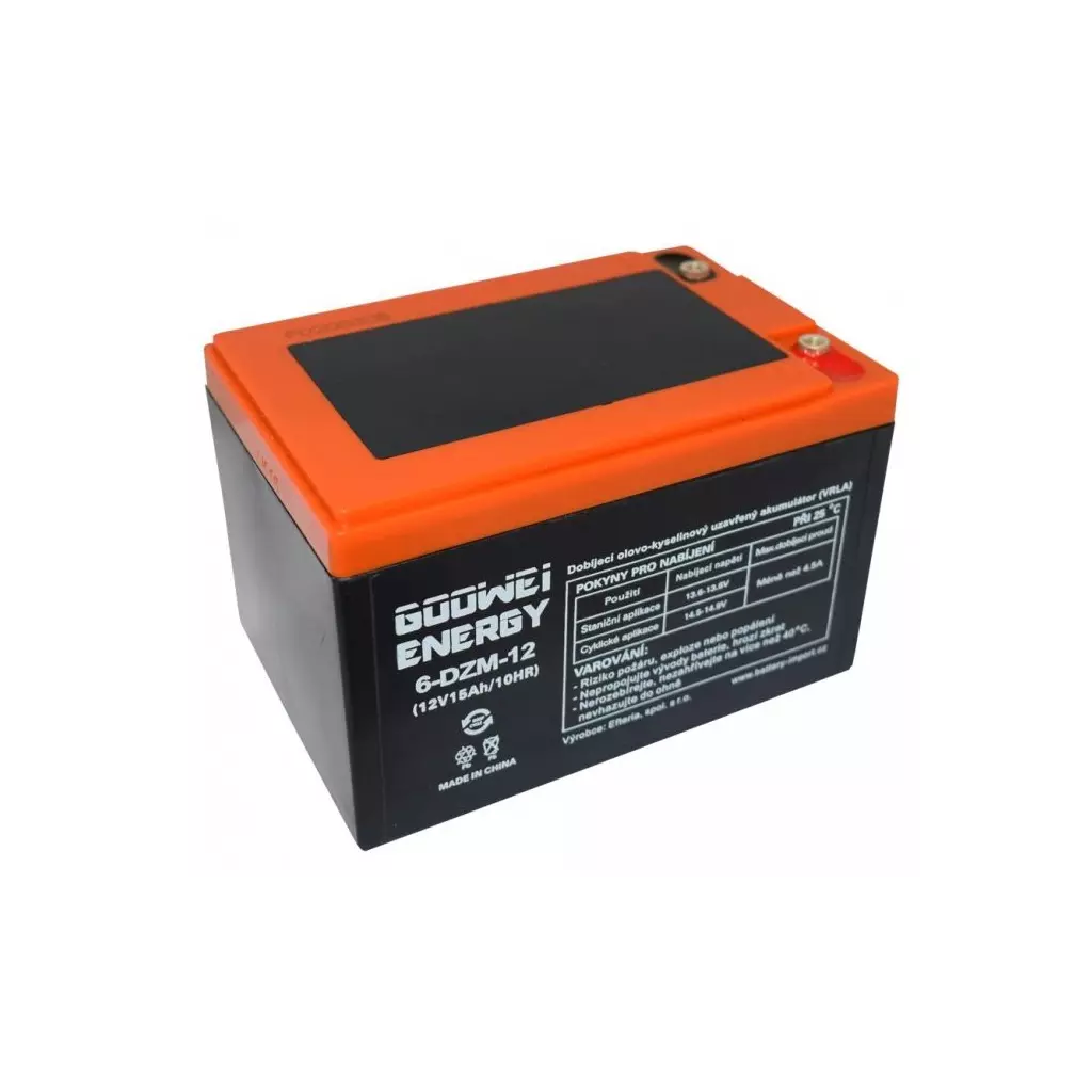 Obrázek produktu GOOWEI ENERGY Pb trakční záložní akumulátor VRLA GEL 12V/15Ah (6-DZM-12)