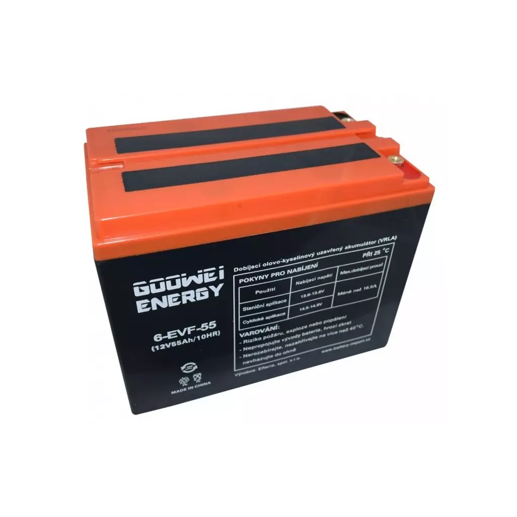Obrázek produktu GOOWEI ENERGY Pb trakční záložní akumulátor VRLA GEL 12V/55Ah (6-EVF-55)