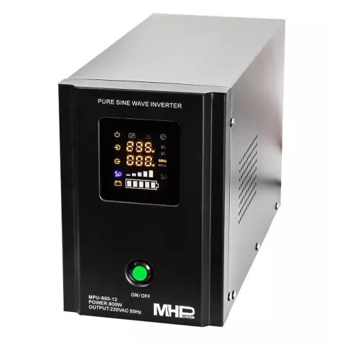obrázek produktu MHPower záložní zdroj MPU-800-12, UPS, 800W, čistý sinus, 12V