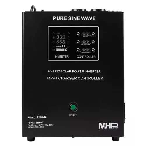 obrázek produktu MHPower záložní zdroj MHPower MSKD-2100-48, UPS, 2100W, čistý sinus, 48V, solární regulátor MPPT