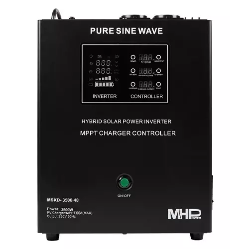 obrázek produktu MHPower záložní zdroj MHPower MSKD-3500-48, UPS, 3500W, čistý sinus, 48V, solární regulátor MPPT