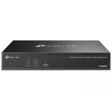 obrázek produktu TP-Link VIGI NVR1004H-4P, 4 kanály, 80Mbps, H.265+, 1x SATA, max. 10 TB, 4x PoE+, 2x USB, VGA, HDMI