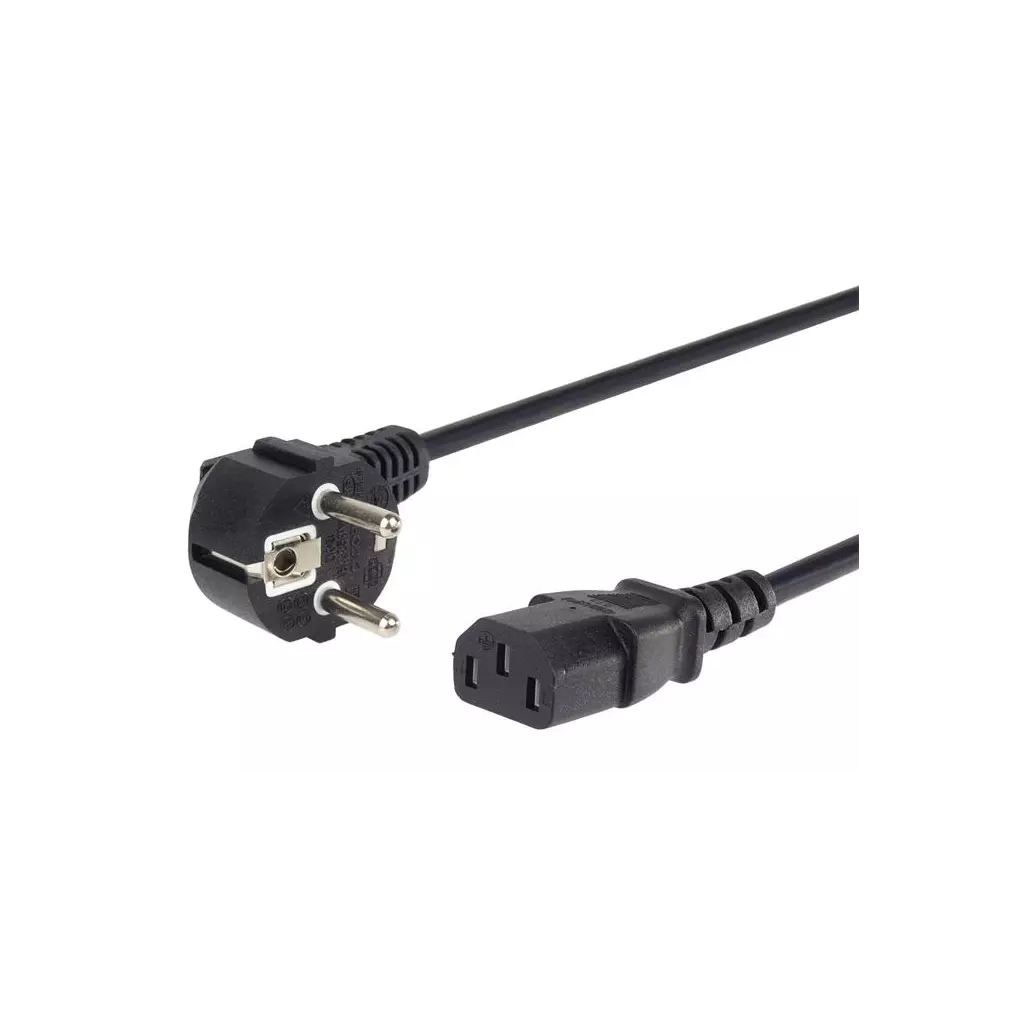 Obrázek produktu Kabel síťový 230V k počítači černý, 1m