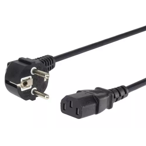 obrázek produktu Kabel síťový 230V k počítači černý, 1m