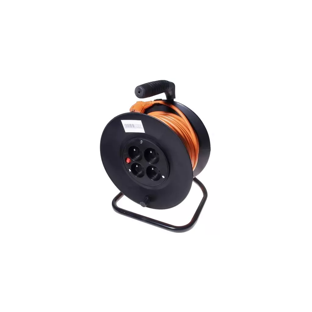 Obrázek produktu Kabel PremiumCord prodlužovací přívod 230V 25m na bubnu 4 zásuvky