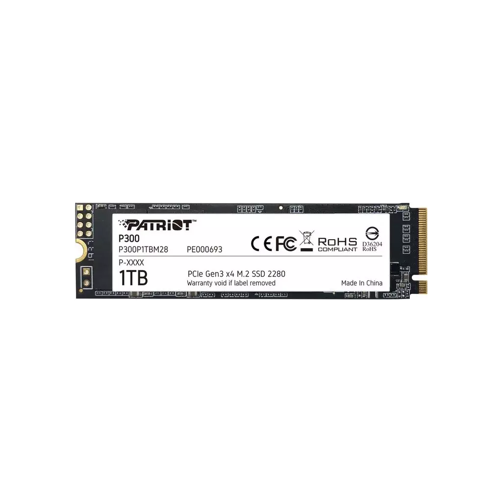 Obrázek produktu SSD disk Patriot P300 1TB, M.2 2280, PCIe 3.0 x4, NVMe
