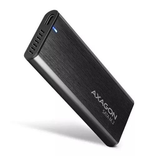 obrázek produktu Externí box AXAGON EEM2-SBC , USB-C 3.2 Gen 2 - M.2 SATA SSD kovový RAW box, bezšroubkový