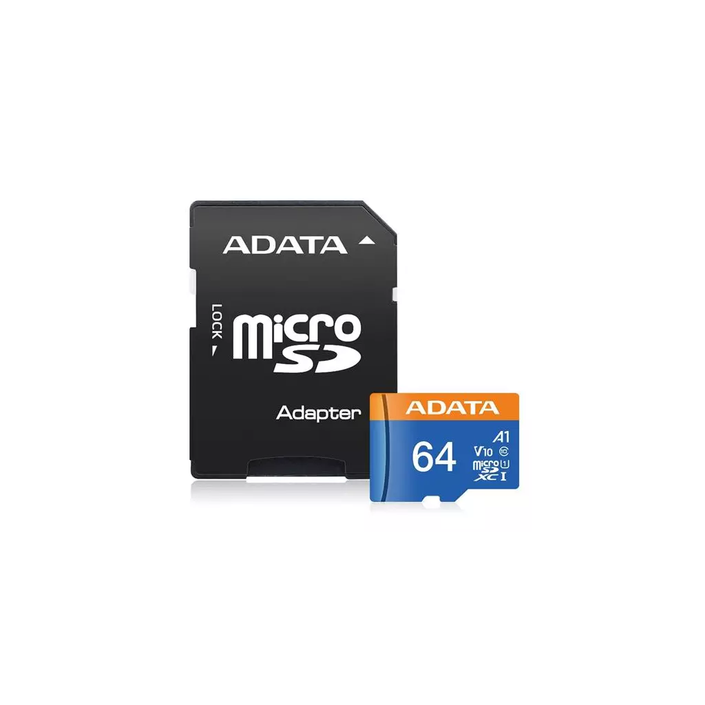 Obrázek produktu Paměťová karta Adata MicroSDXC Premier 64GB UHS-I Class 10, s adaptérem
