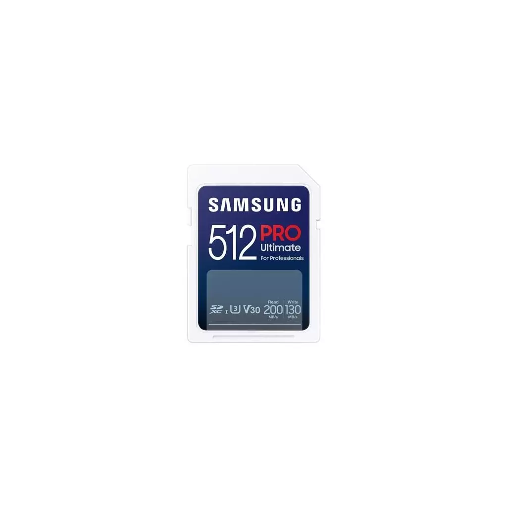 Obrázek produktu Paměťová karta Samsung PRO ULTIMATE SDXC 512GB, CL10 U3 V30 (č/z: až 200/130MB/s)