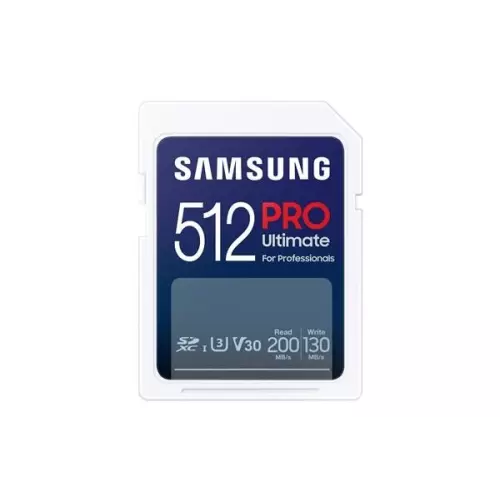 obrázek produktu Paměťová karta Samsung PRO ULTIMATE SDXC 512GB, CL10 U3 V30 (č/z: až 200/130MB/s)