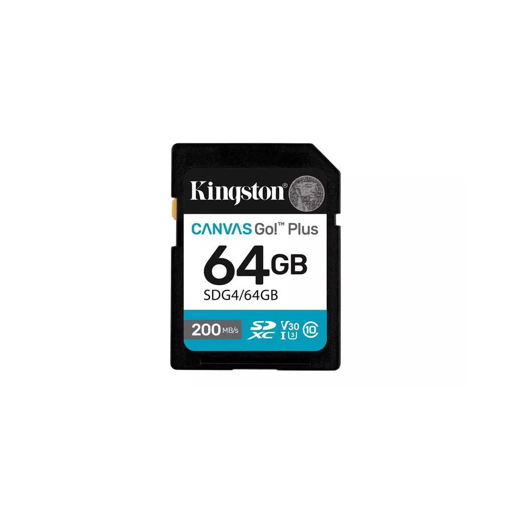 Obrázek produktu Paměťová karta Kingston Canvas Go Plus SDXC 64GB UHS-I U3 / Class 10