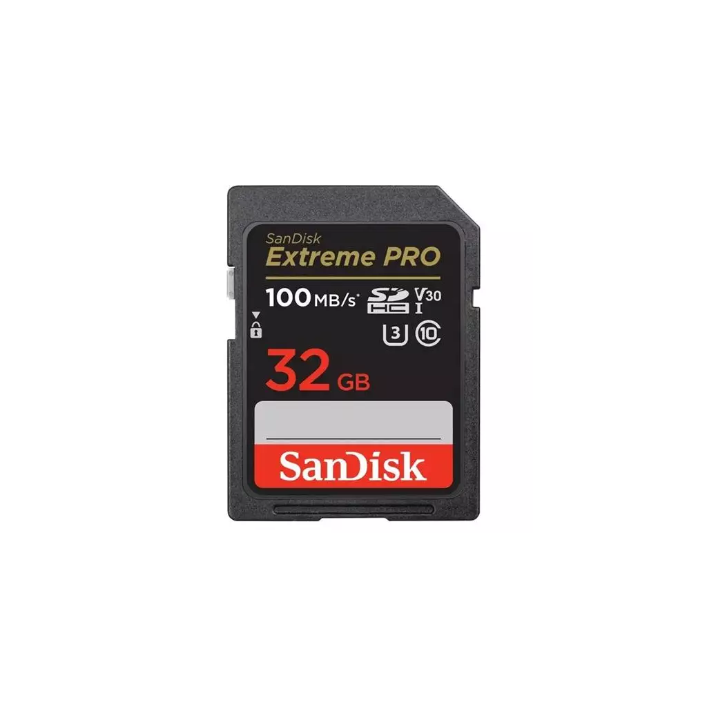 Obrázek produktu Paměťová karta Sandisk Extreme PRO 32GB SDHC 100MB/s & 90MB/s, UHS-I, Class 10, U3, V30