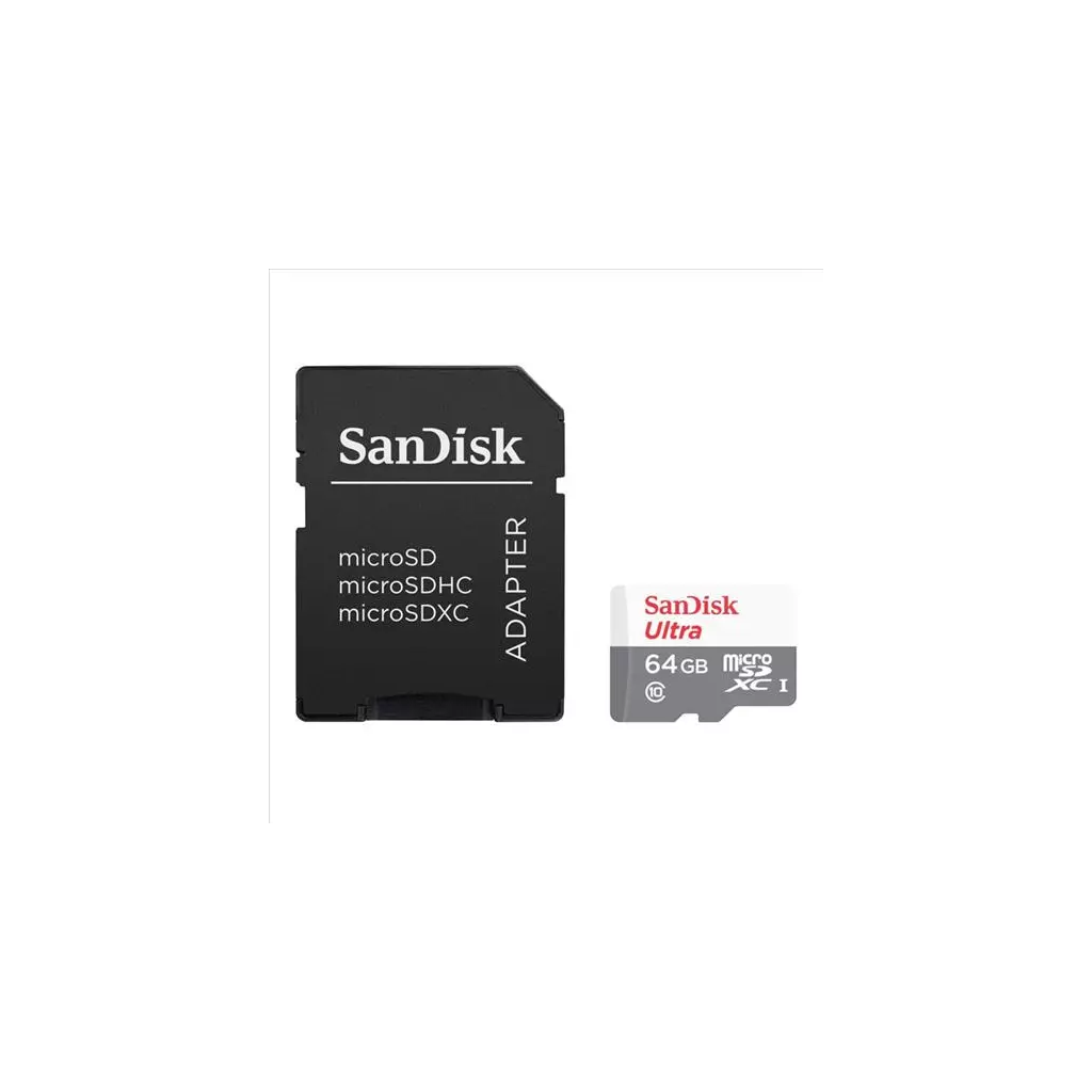 Obrázek produktu Paměťová karta Sandisk Ultra microSDXC 64 GB 100 MB/s Class 10 UHS-I, s adaptérem