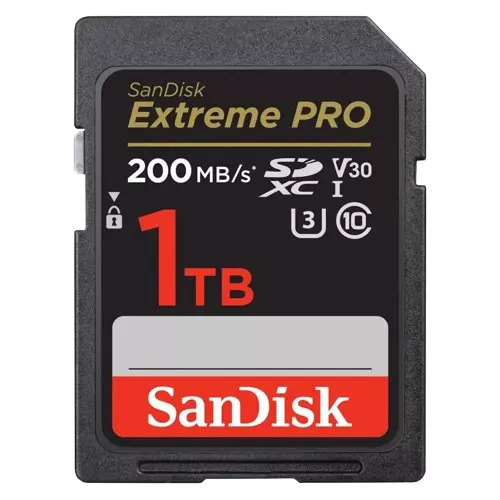 obrázek produktu Paměťová karta Sandisk Extreme PRO SDXC 1TB 200MB/s and 140MB/s, UHS-I, Class 10, U3, V30